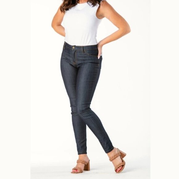 Blue Delta Women's Dana Requet Custom Made Dark Smooth Denim Jean - Picture 1 of 6
